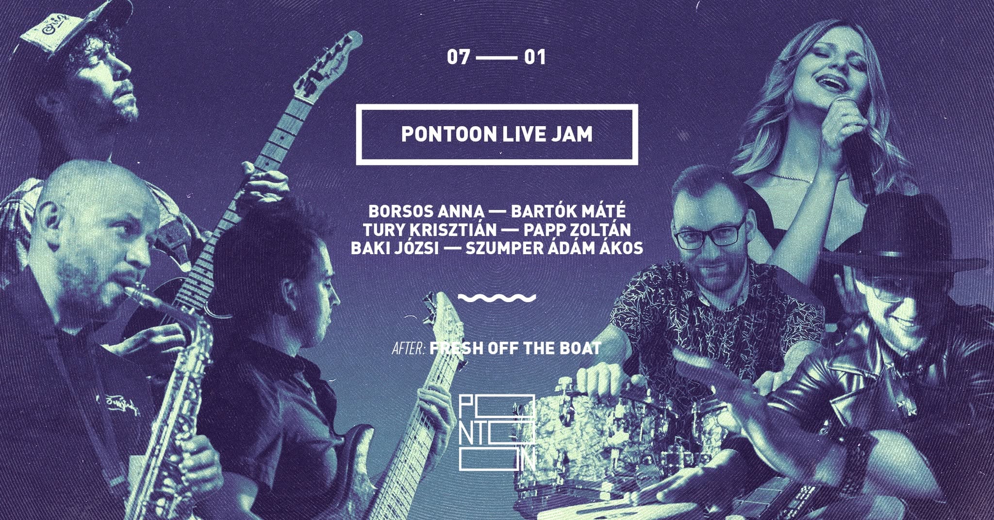Pontoon Live Jam | Borsos ~ Bartók ~ Tury ~ Papp ~ Baki ~ Szumper event cover