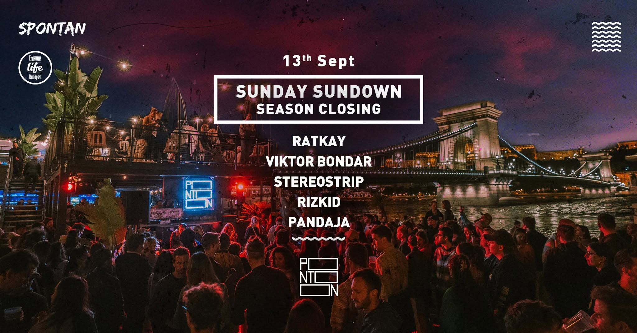 Sunday Sundown by ELB & Spontan ~ Season Closing @Pontoon ~ 13 Sep ~ Free entry event cover