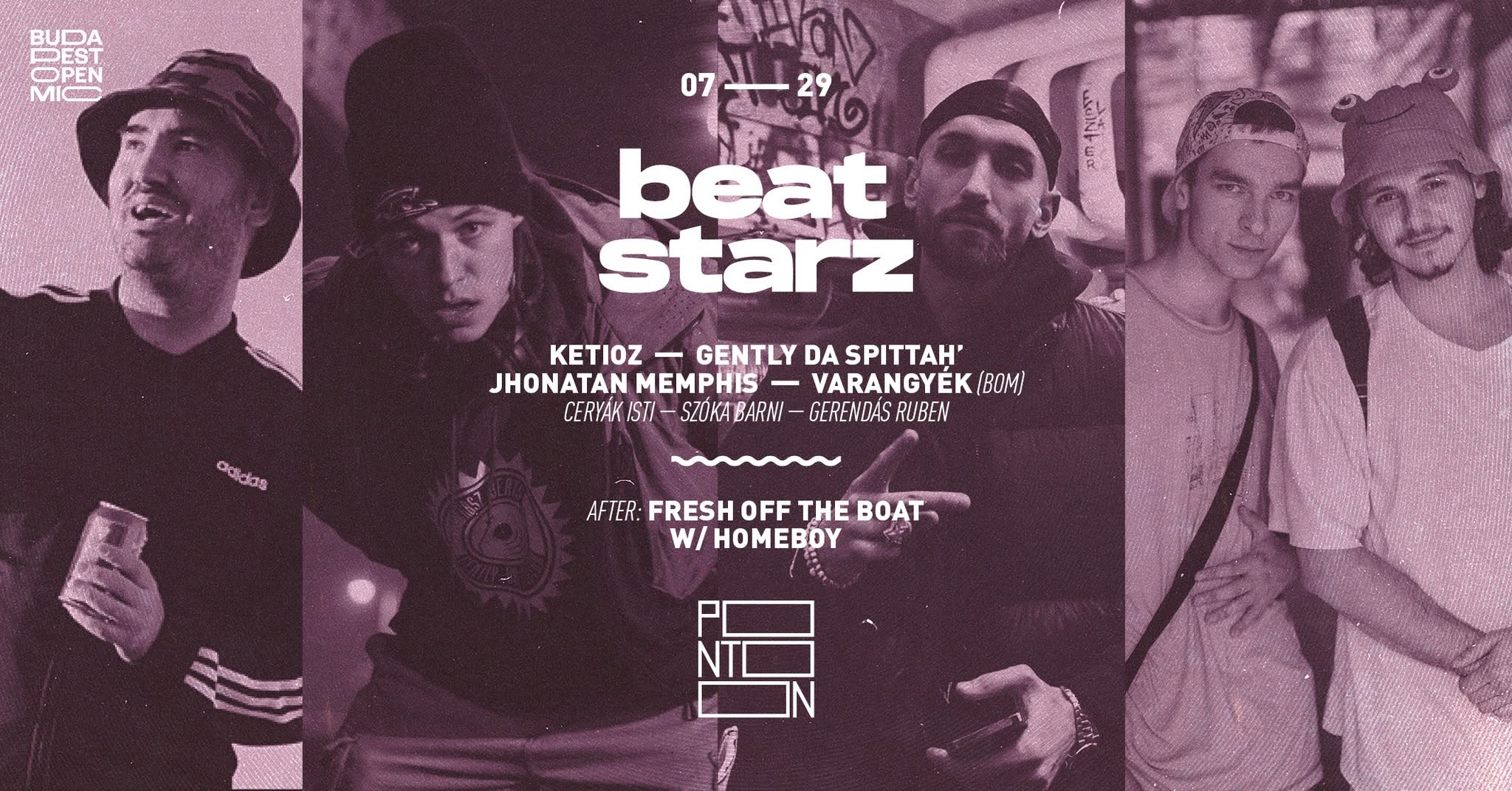 BEATSTARZ: KETIOZ ~ GENTLY DA SPTTAH' ~ JHONATAN MEMPHIS ~ VARANGYÉK (BOM) | PONTOON eseményborító