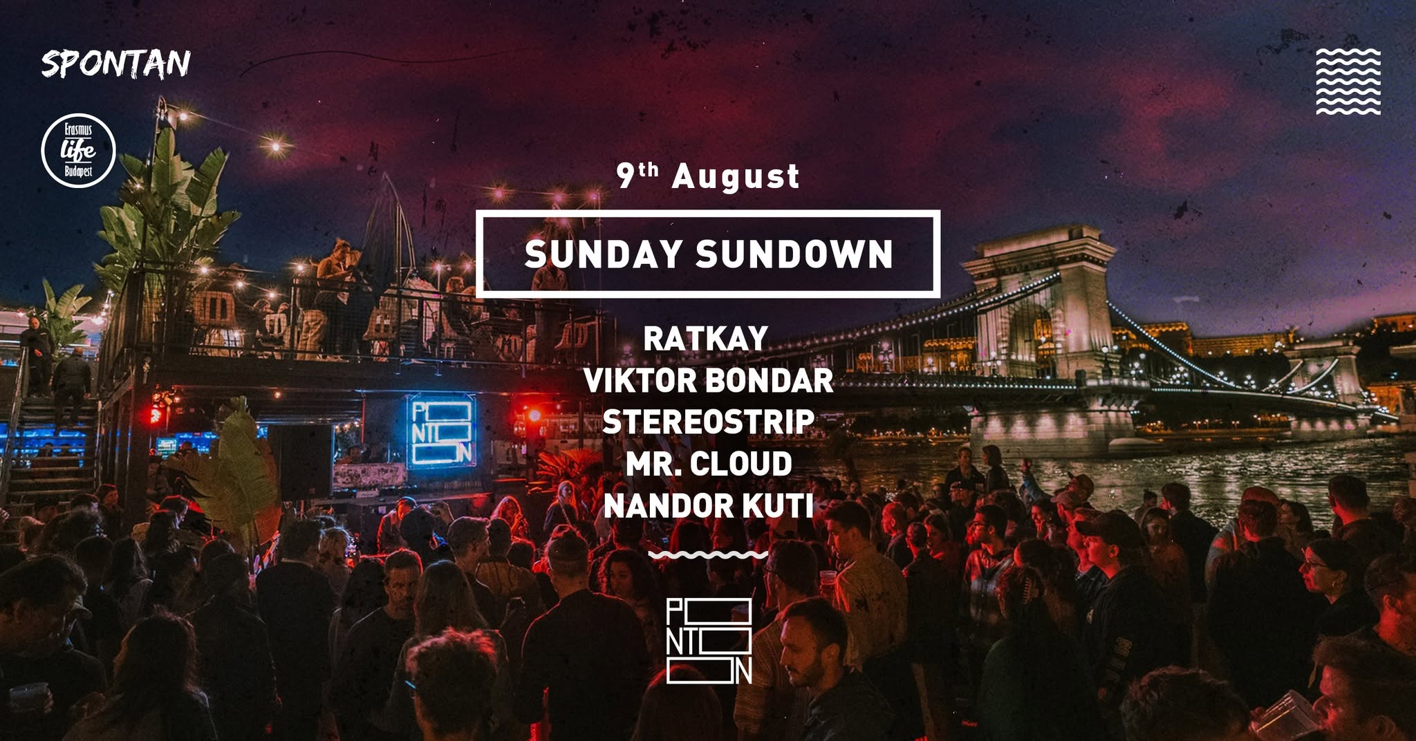 Sunday Sundown by ELB & Spontan ~ Pontoon ~ 9th August ~ Free entry event cover